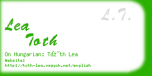 lea toth business card